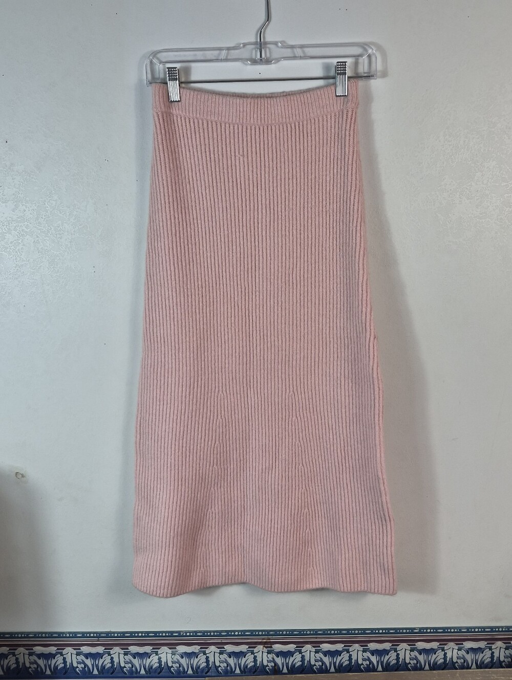 H&M Light Pink Wool Blend Sweater Skirt XS